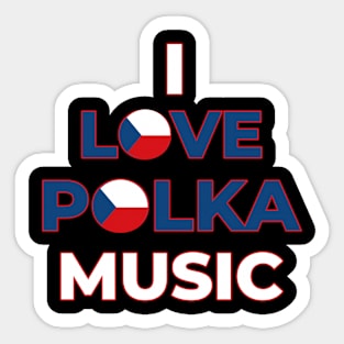 I Love Polka Music Sticker